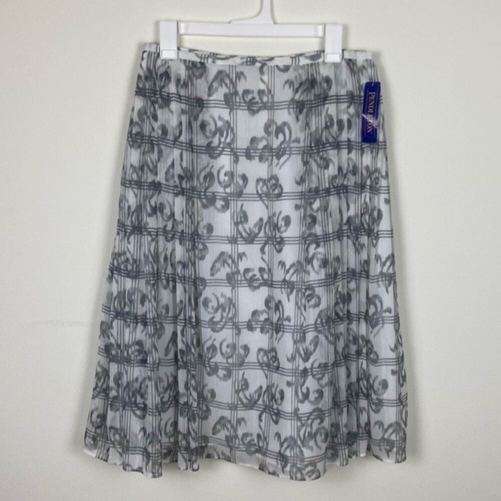 Pendleton London Calling Chiffon Pleated Skirt Size Women’s 6